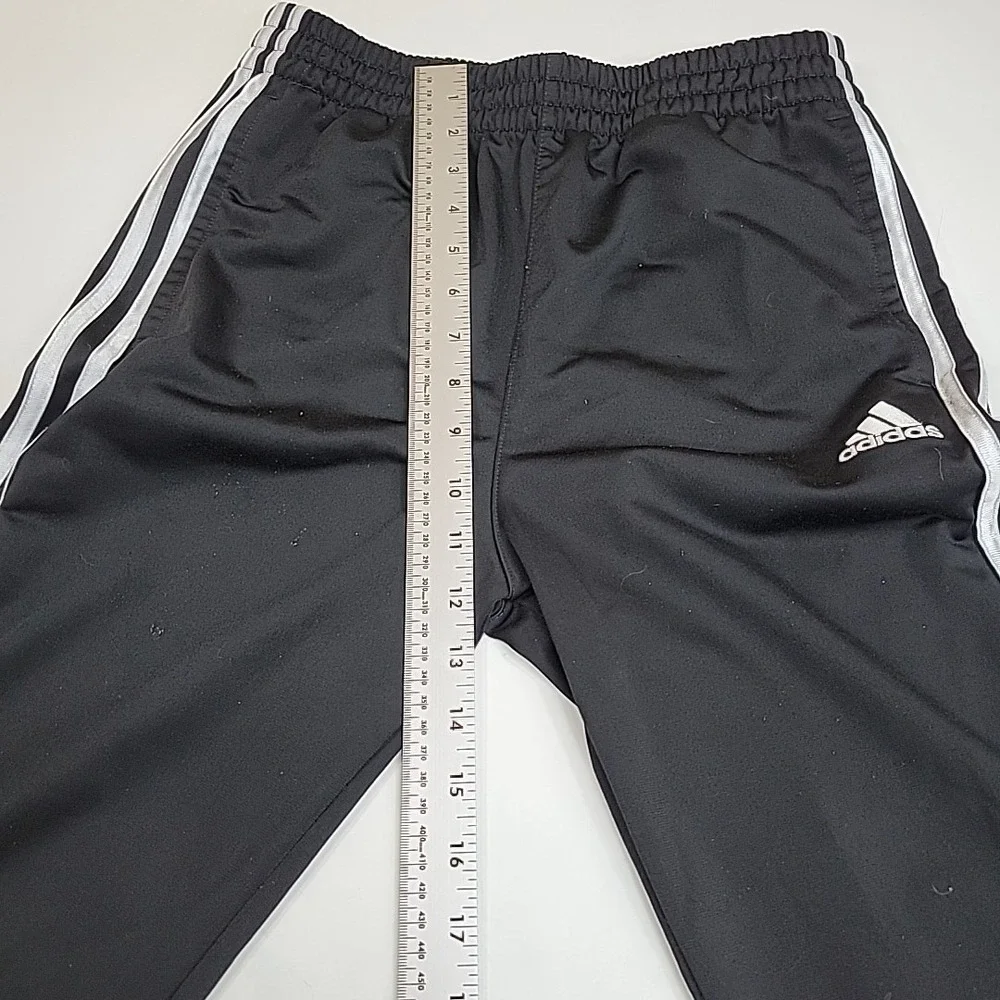 Adidas Sweatpants Black And White Striped Boy's Sz L 14/16 Activewear Athleisure